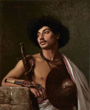 A Bischari Warrior by Jean-Leon Gerome Oil Painting