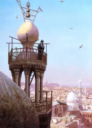 A Muezzin Calling the Faithful to Prayer by Jean-Leon Gerome - Oil Painting Reproduction