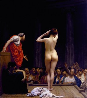 A Roman Slave Market by Jean-Leon Gerome Oil Painting