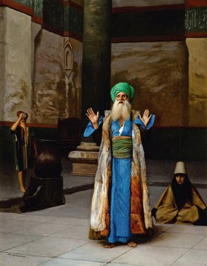 A Sultan At Prayer by Jean-Leon Gerome Oil Painting