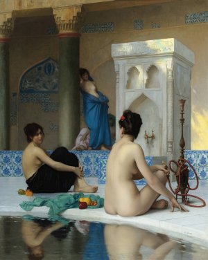 After the Bath by Jean-Leon Gerome Oil Painting