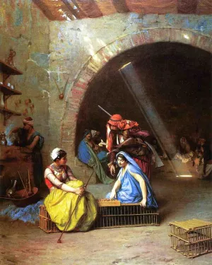Almehs Playing Chess painting by Jean-Leon Gerome