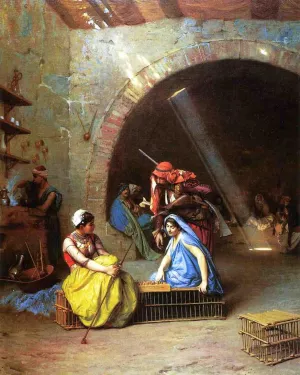 Almehs Playing Chess Oil painting by Jean-Leon Gerome