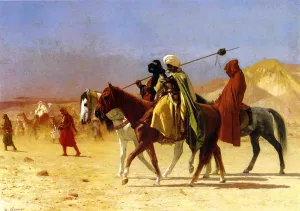 Arabs Crossing the Desert by Jean-Leon Gerome - Oil Painting Reproduction