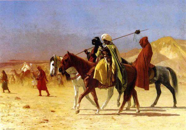Main Product Photo of Arabs Crossing the Desert Painting by Jean-Leon Gerome