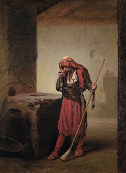 Arnaut Drinking  by Jean-Leon Gerome - Hand-Painted Oil Painting Reproduction