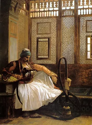Arnaut Smoking by Jean-Leon Gerome - Oil Painting Reproduction