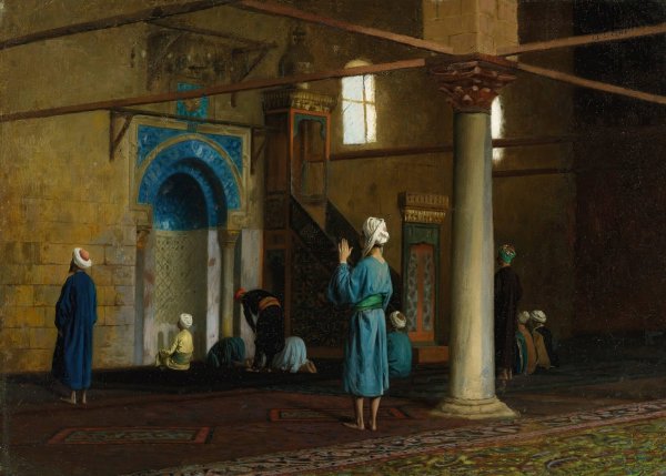 At Prayer, Cairo by Jean-Leon Gerome - Hand-Painted Oil Painting Reproduction
