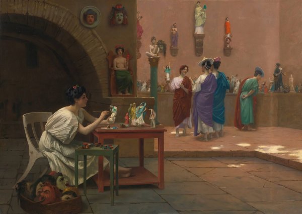 Atelier De Tanagra by Jean-Leon Gerome - Hand-Painted Oil Painting Reproduction