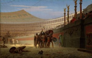 Ave Caesar! Morituri te salutant by Jean-Leon Gerome Oil Painting