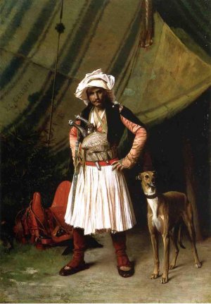 Bashi-Bazouk and His Dog by Jean-Leon Gerome Oil Painting