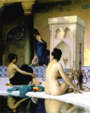 Bathing Scene Oil painting by Jean-Leon Gerome