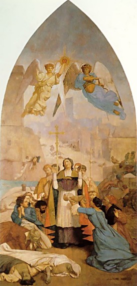Belzunc Making a Vow to the Sacred Heart During the Plague in Marseilles by Jean-Leon Gerome Oil Painting