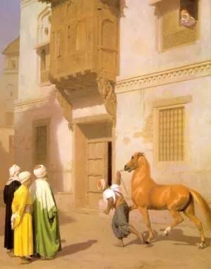 Cairene Horse Dealer by Jean-Leon Gerome - Oil Painting Reproduction