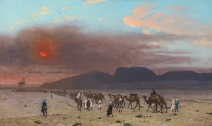 Caravane Dans Le Desert Oil painting by Jean-Leon Gerome