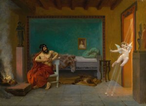 Cupid Runs out the Door by Jean-Leon Gerome Oil Painting