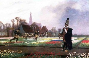 Duel Among the Tulips by Jean-Leon Gerome Oil Painting
