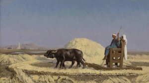 Egyptian Grain-Cutters by Jean-Leon Gerome Oil Painting