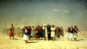 Egyptian Recruits Crossing the Desert by Jean-Leon Gerome Oil Painting