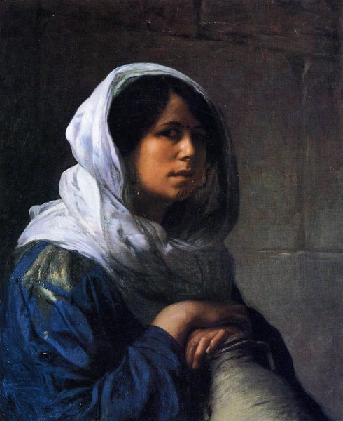 Egyptian Water Carrier by Jean-Leon Gerome - Hand-Painted Oil Painting Reproduction
