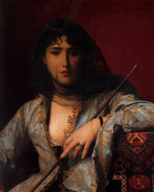 Femme Circassienne Voilee by Jean-Leon Gerome Oil Painting