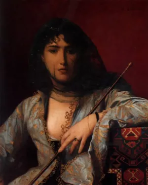 Femme Circassienne Voilee by Jean-Leon Gerome - Oil Painting Reproduction