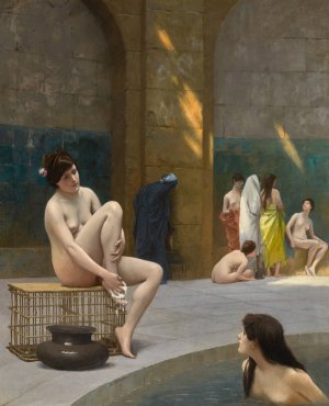 Femmes Au Bain by Jean-Leon Gerome Oil Painting