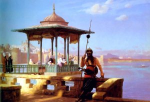 Harem in the Kiosk by Jean-Leon Gerome Oil Painting