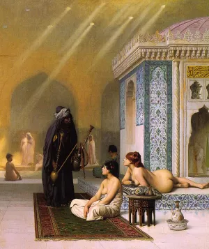 Harem Pool painting by Jean-Leon Gerome