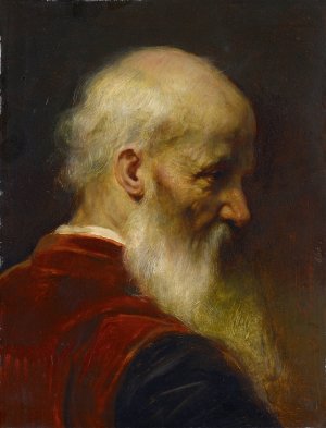 Head Of An Old Man by Jean-Leon Gerome Oil Painting