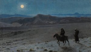 La Fuite En egypte by Jean-Leon Gerome Oil Painting
