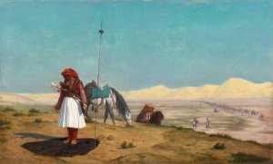 La Priere Dans Le Desert by Jean-Leon Gerome Oil Painting