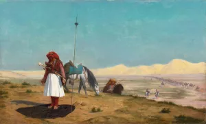 La Priere Dans Le Desert by Jean-Leon Gerome Oil Painting