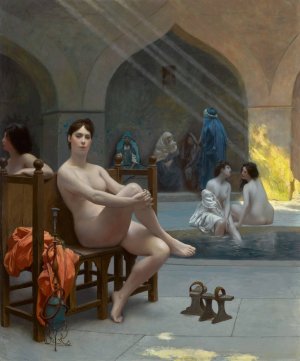Le Bain des femmes by Jean-Leon Gerome Oil Painting