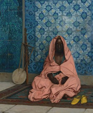 Le Barde Noir by Jean-Leon Gerome Oil Painting