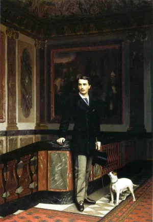 Le Comte de la Rouchefoucauld et duc de Doudeauville by Jean-Leon Gerome Oil Painting