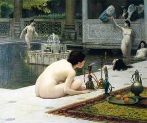 Lighting the Pipe by Jean-Leon Gerome Oil Painting