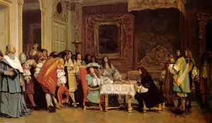 Louis XIV and Moliere by Jean-Leon Gerome - Oil Painting Reproduction