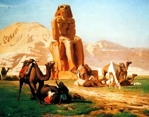 Memnon and Sesostris by Jean-Leon Gerome - Oil Painting Reproduction