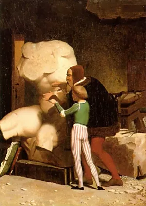 Michelangelo painting by Jean-Leon Gerome