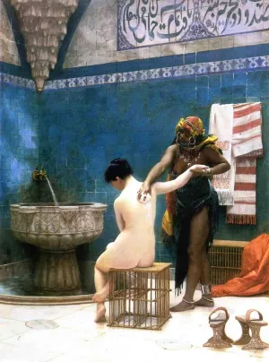Moorish Bath by Jean-Leon Gerome Oil Painting