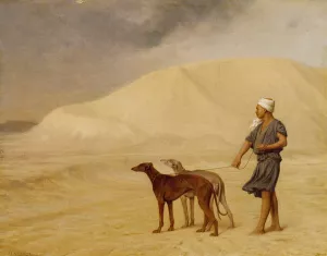 On the Desert by Jean-Leon Gerome Oil Painting