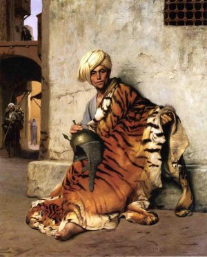 Pelt Merchant, Cairo Oil painting by Jean-Leon Gerome