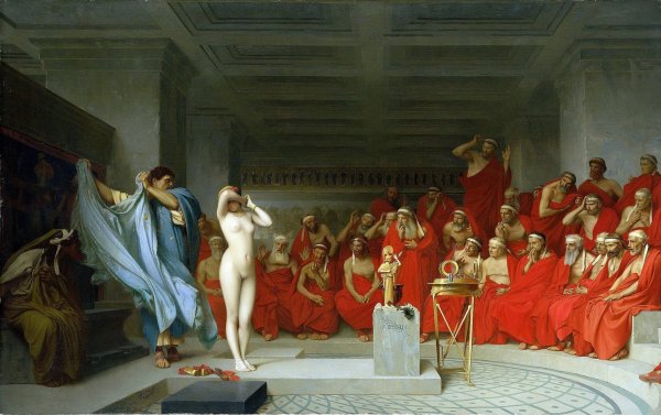 Phryne revealed before the Areopagus  by Jean-Leon Gerome - Hand-Painted Oil Painting Reproduction
