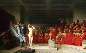 Phyrne before the Areopagus painting by Jean-Leon Gerome