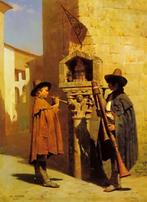 Pifferari by Jean-Leon Gerome Oil Painting