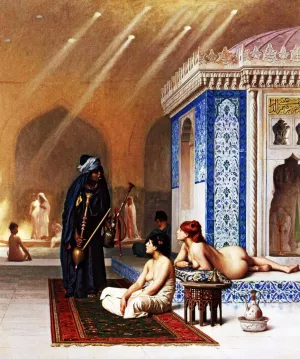 Pool in a Harem by Jean-Leon Gerome - Oil Painting Reproduction