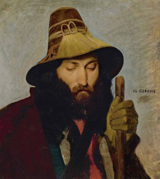Main Product Photo of Portrait Of An Italian Man Painting by Jean-Leon Gerome