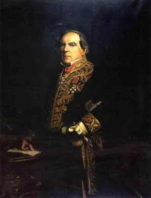 Portrait of M. Amedee Thierry by Jean-Leon Gerome Oil Painting
