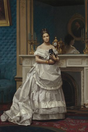Portrait of Marie-Anne d'Escoubleau de Sourdis, Madame Charles-Joachim Lefevre by Jean-Leon Gerome Oil Painting
